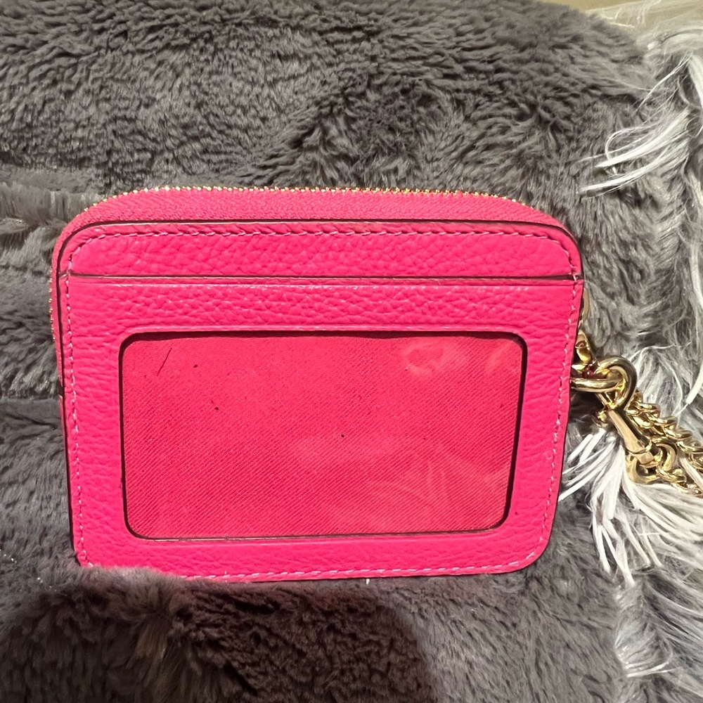 Cool pink color small coach wallet